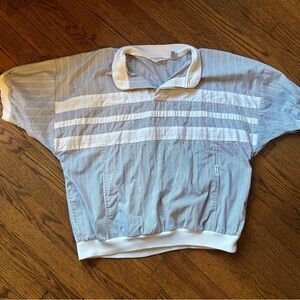 70’s VINTAGE DIOR Blue and White Men's Shirt